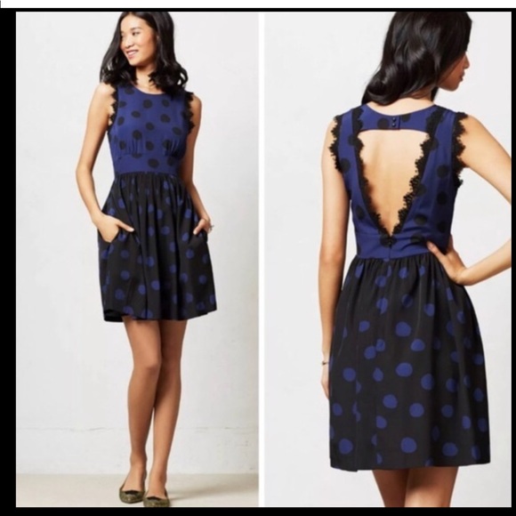 Anthropologie Dresses & Skirts - Corey Lynn Calter Split Dots Polka Dot Dress Sz 10